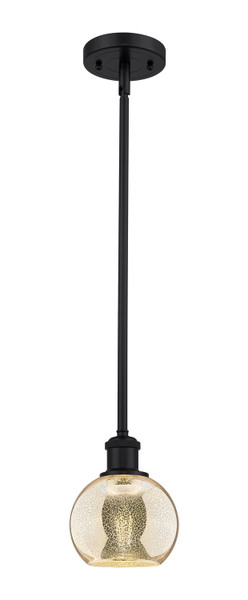 Innovations - 516-1S-BK-G128-6 - One Light Mini Pendant - Ballston - Matte Black