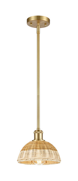 Innovations - 516-1S-SG-NBD2-75-NAT - One Light Mini Pendant - Ballston - Satin Gold