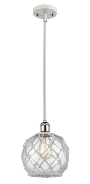Innovations - 516-1S-WPC-G122-8RW - One Light Mini Pendant - Ballston - White Polished Chrome