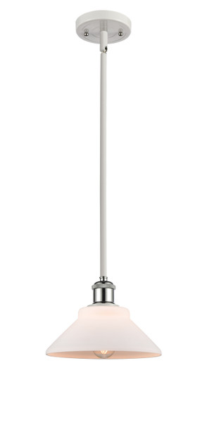 Innovations - 516-1S-WPC-G131 - One Light Mini Pendant - Ballston - White Polished Chrome
