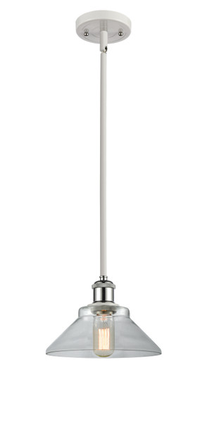 Innovations - 516-1S-WPC-G132 - One Light Mini Pendant - Ballston - White Polished Chrome