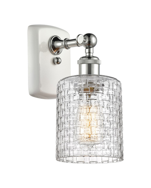 Innovations - 516-1W-WPC-G112C-5CL - One Light Wall Sconce - Ballston - White Polished Chrome