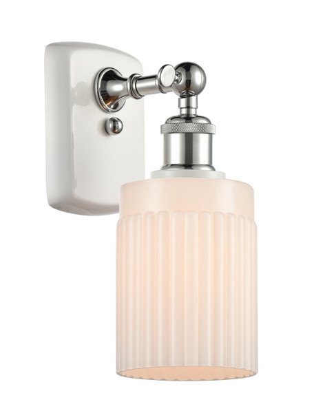Innovations - 516-1W-WPC-G341 - One Light Wall Sconce - Ballston - White Polished Chrome