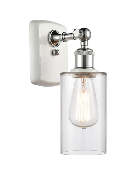 Innovations - 516-1W-WPC-G802 - One Light Wall Sconce - Ballston - White Polished Chrome