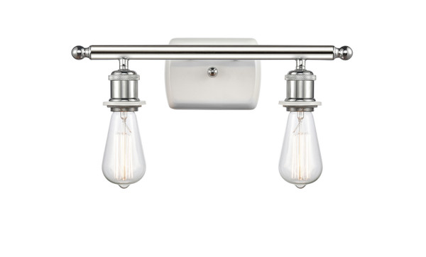 Innovations - 516-2W-WPC - Two Light Bath Vanity - Ballston - White Polished Chrome