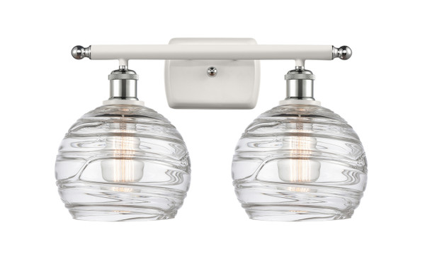 Innovations - 516-2W-WPC-G1213-8 - Two Light Bath Vanity - Ballston - White Polished Chrome