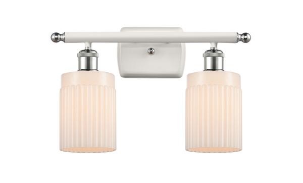 Innovations - 516-2W-WPC-G341 - Two Light Bath Vanity - Ballston - White Polished Chrome