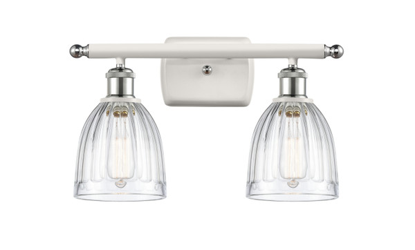 Innovations - 516-2W-WPC-G442 - Two Light Bath Vanity - Ballston - White Polished Chrome