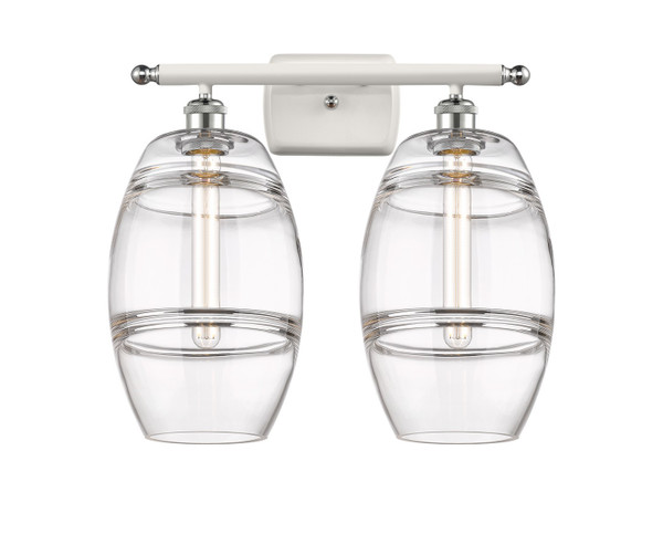 Innovations - 516-2W-WPC-G557-8CL - Two Light Bath Vanity - Ballston - White Polished Chrome
