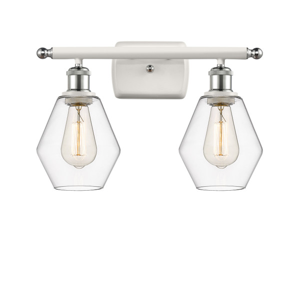 Innovations - 516-2W-WPC-G652-6-LED - LED Bath Vanity - Ballston - White Polished Chrome