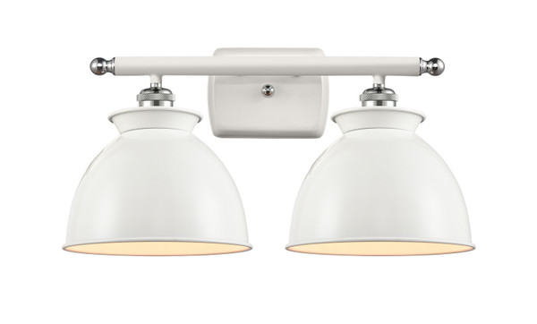 Innovations - 516-2W-WPC-M14-W - Two Light Bath Vanity - Ballston - White Polished Chrome