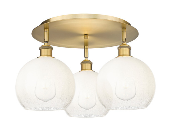 Innovations - 516-3C-BB-G483-8OP - Three Light Semi-Flush Mount - Ballston - Brushed Brass