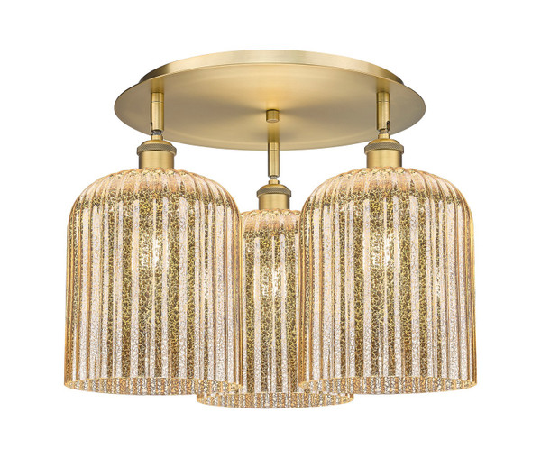 Innovations - 516-3C-BB-G559-8ME - Three Light Semi-Flush Mount - Ballston - Brushed Brass