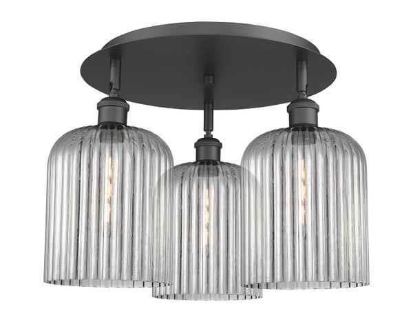 Innovations - 516-3C-BK-G559-8SM - Three Light Semi-Flush Mount - Ballston - Matte Black