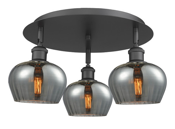 Innovations - 516-3C-BK-G93 - Three Light Semi-Flush Mount - Ballston - Matte Black