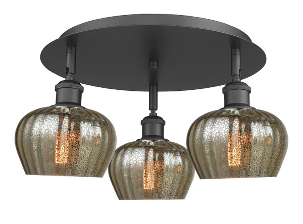 Innovations - 516-3C-BK-G96 - Three Light Semi-Flush Mount - Ballston - Matte Black
