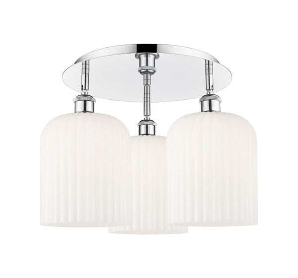 Innovations - 516-3C-PC-G559-8GWH - Three Light Semi-Flush Mount - Ballston - Polished Chrome