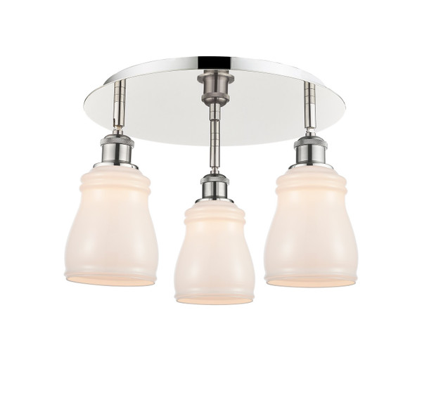 Innovations - 516-3C-PN-G391 - Three Light Flush Mount - Downtown Urban - Polished Nickel