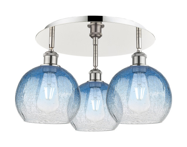 Innovations - 516-3C-PN-G483-8SB - Three Light Semi-Flush Mount - Ballston - Polished Nickel