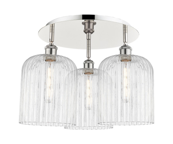 Innovations - 516-3C-PN-G559-8CL - Three Light Semi-Flush Mount - Ballston - Polished Nickel