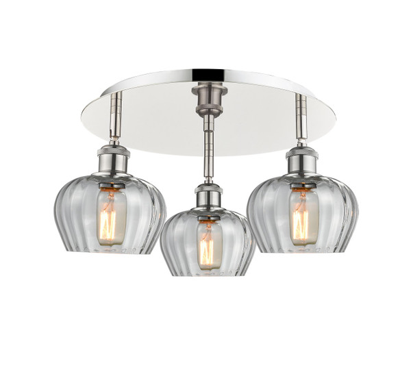Innovations - 516-3C-PN-G92 - Three Light Semi-Flush Mount - Ballston - Polished Nickel