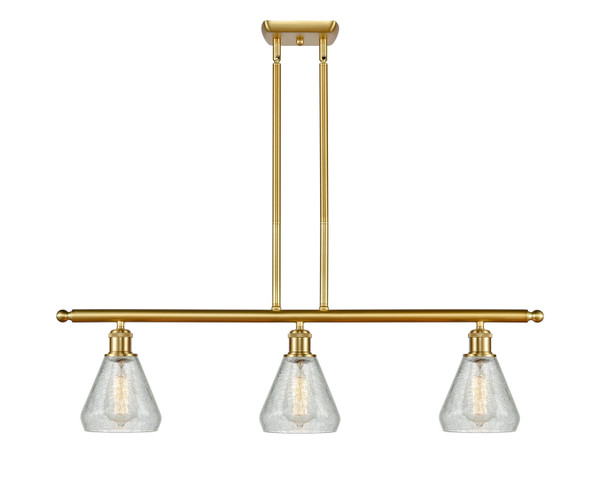 Innovations - 516-3I-SG-G275 - Three Light Island Pendant - Ballston - Satin Gold