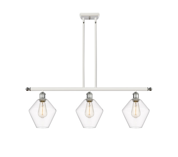 Innovations - 516-3I-WPC-G652-8 - Three Light Island Pendant - Ballston - White Polished Chrome