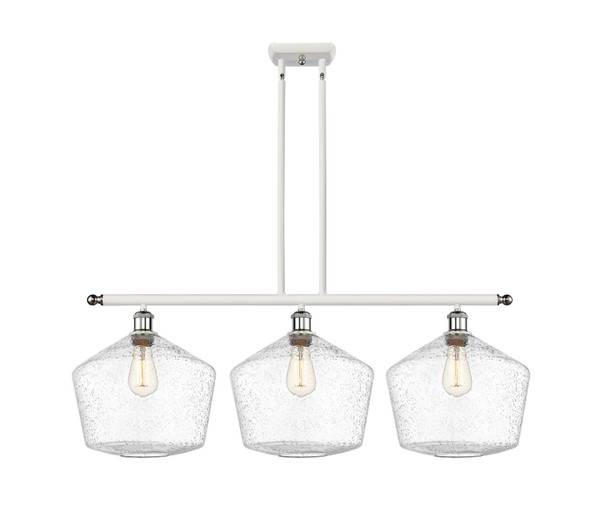 Innovations - 516-3I-WPC-G654-12-LED - LED Island Pendant - Ballston - White Polished Chrome