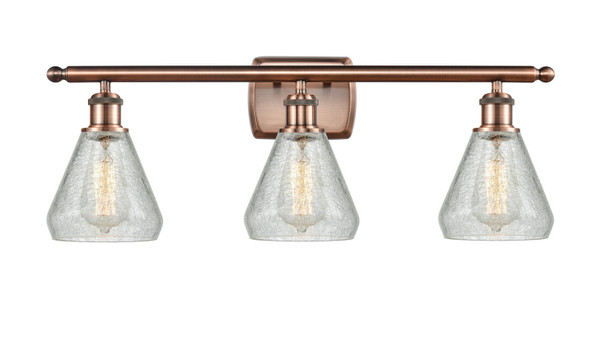 Innovations - 516-3W-AC-G275 - Three Light Bath Vanity - Ballston - Antique Copper