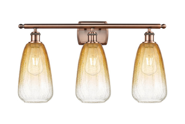 Innovations - 516-3W-AC-G480-6AM - Three Light Bath Vanity - Ballston - Antique Copper