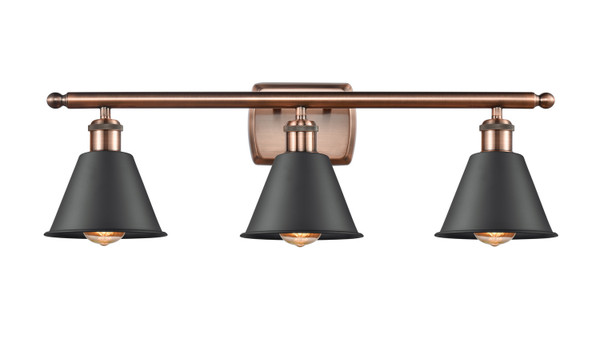 Innovations - 516-3W-AC-M8-LED - LED Bath Vanity - Ballston - Antique Copper