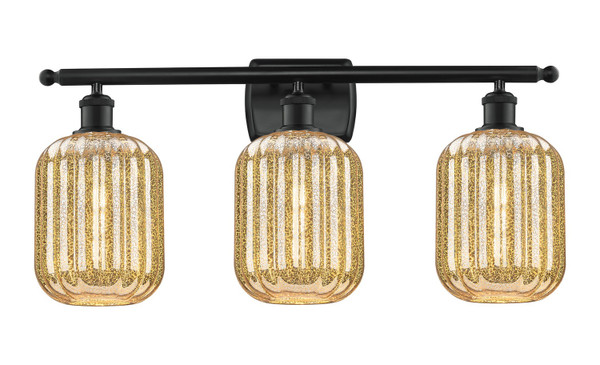 Innovations - 516-3W-BK-G460-7ME - Three Light Bath Vanity - Ballston - Matte Black