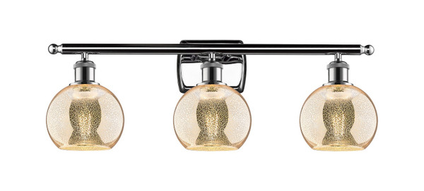 Innovations - 516-3W-PC-G128-6 - Three Light Bath Vanity - Ballston - Polished Chrome