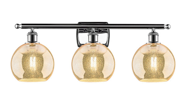 Innovations - 516-3W-PC-G128-8 - Three Light Bath Vanity - Ballston - Polished Chrome