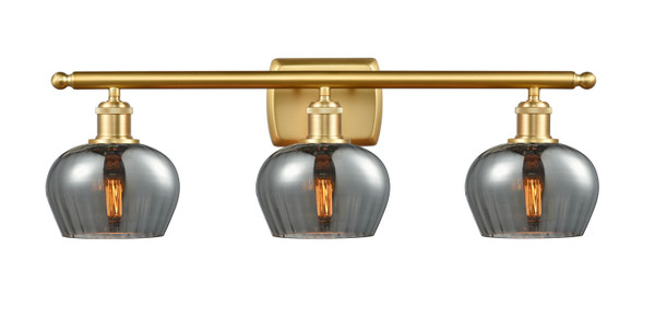 Innovations - 516-3W-SG-G93 - Three Light Bath Vanity - Ballston - Satin Gold