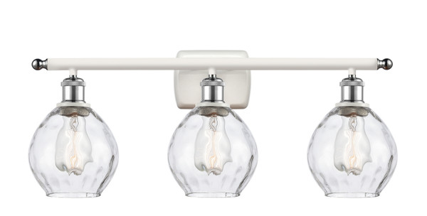 Innovations - 516-3W-WPC-G362 - Three Light Bath Vanity - Ballston - White Polished Chrome