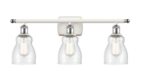 Innovations - 516-3W-WPC-G394 - Three Light Bath Vanity - Ballston - White Polished Chrome
