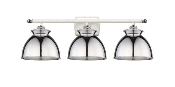 Innovations - 516-3W-WPC-M14-PC - Three Light Bath Vanity - Ballston - White Polished Chrome
