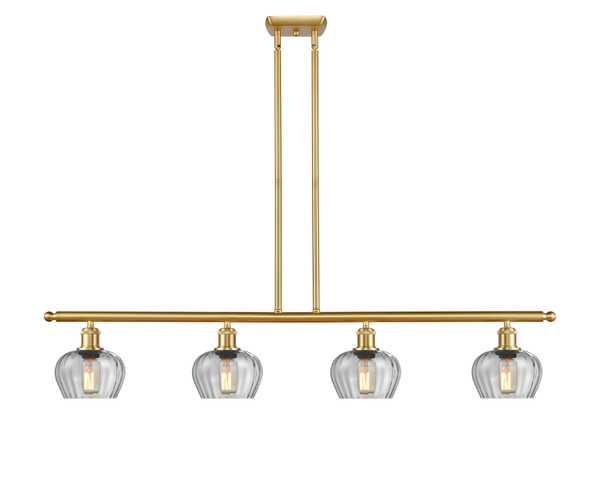 Innovations - 516-4I-SG-G92 - Four Light Island Pendant - Ballston - Satin Gold