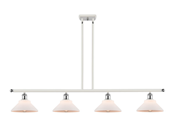 Innovations - 516-4I-WPC-G131-LED - LED Island Pendant - Ballston - White Polished Chrome
