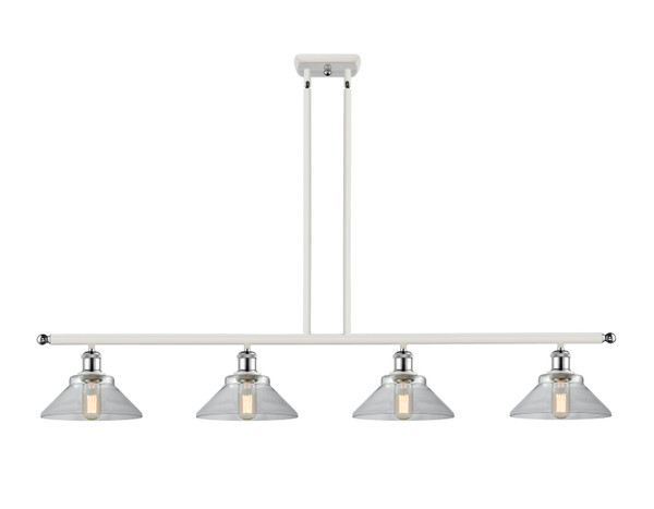 Innovations - 516-4I-WPC-G132 - Four Light Island Pendant - Ballston - White Polished Chrome
