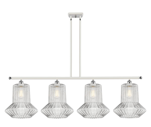 Innovations - 516-4I-WPC-G212-LED - LED Island Pendant - Ballston - White Polished Chrome
