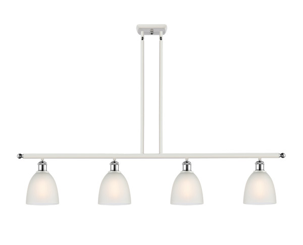 Innovations - 516-4I-WPC-G381 - Four Light Island Pendant - Ballston - White Polished Chrome