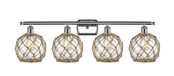 manufacturer_finish:Polished Chrome|manufacturer_glass:Clear Farmhouse Glass with Brown Rope|light_output:220.00lm|color_temperature:2200K|cri:99