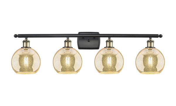 Innovations - 516-4W-BAB-G128-8 - Four Light Bath Vanity - Ballston - Black Antique Brass