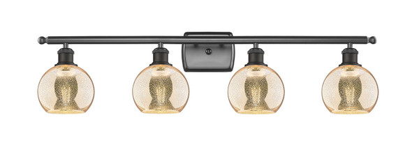 Innovations - 516-4W-OB-G128-6 - Four Light Bath Vanity - Ballston - Oil Rubbed Bronze