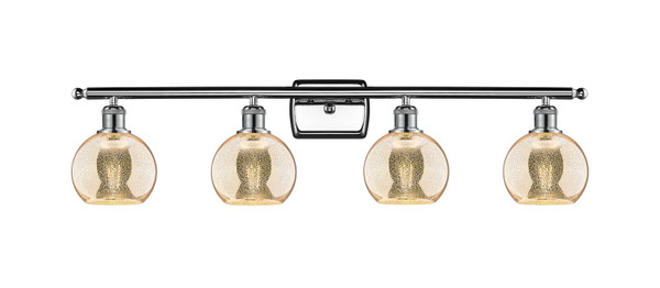 Innovations - 516-4W-PC-G128-6 - Four Light Bath Vanity - Ballston - Polished Chrome