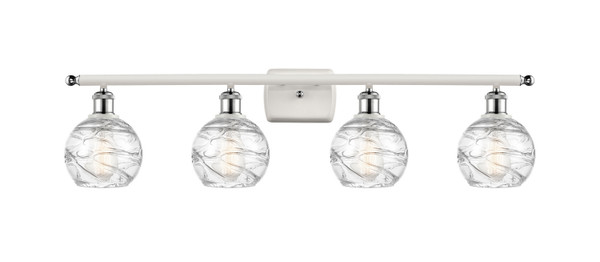 Innovations - 516-4W-WPC-G1213-6 - Four Light Bath Vanity - Ballston - White Polished Chrome