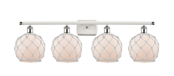 Innovations - 516-4W-WPC-G121-8RW-LED - LED Bath Vanity - Ballston - White Polished Chrome