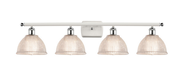 Innovations - 516-4W-WPC-G422 - Four Light Bath Vanity - Ballston - White Polished Chrome